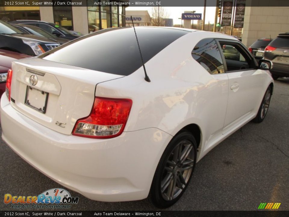 2012 Scion tC Super White / Dark Charcoal Photo #6