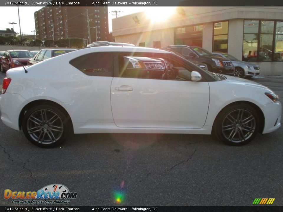 2012 Scion tC Super White / Dark Charcoal Photo #7