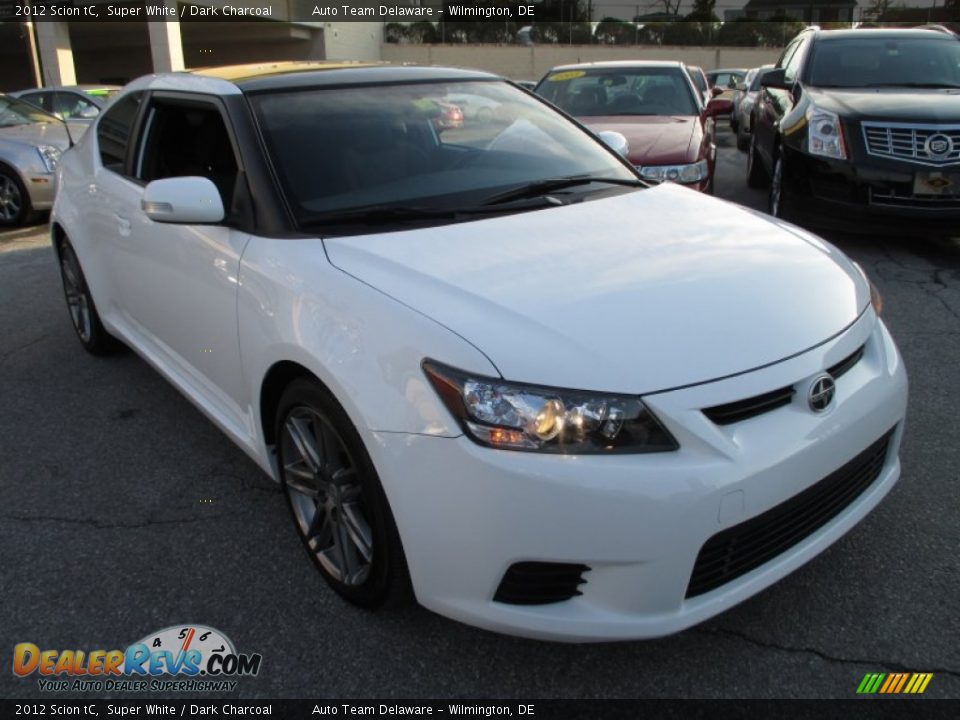 2012 Scion tC Super White / Dark Charcoal Photo #8