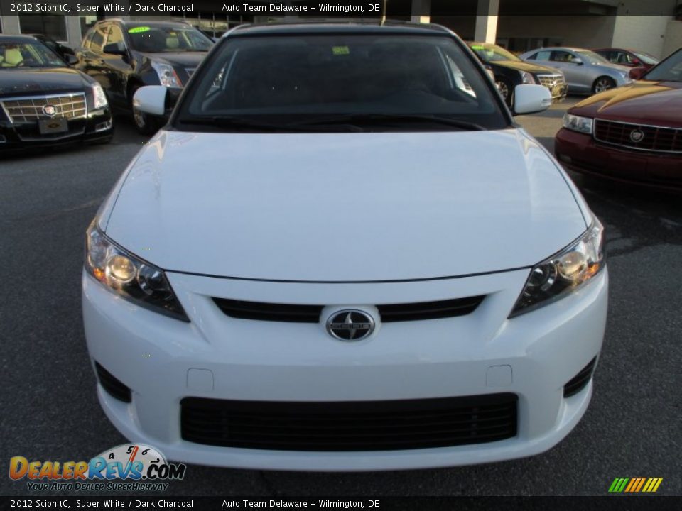 2012 Scion tC Super White / Dark Charcoal Photo #9
