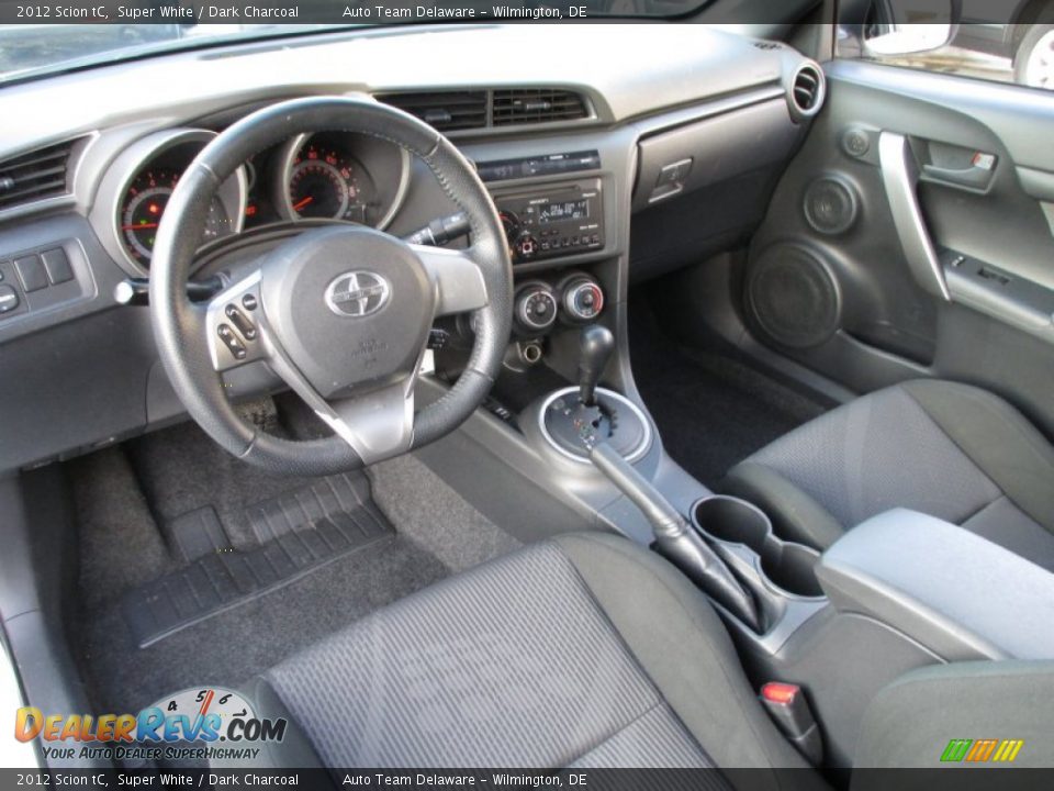 2012 Scion tC Super White / Dark Charcoal Photo #11