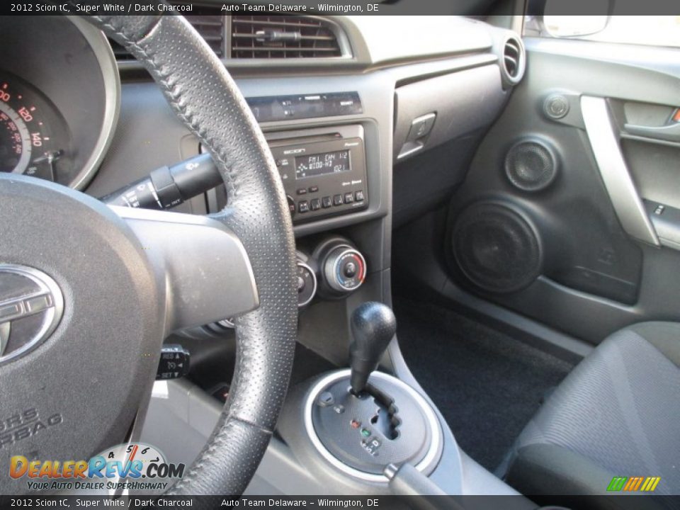 2012 Scion tC Super White / Dark Charcoal Photo #14