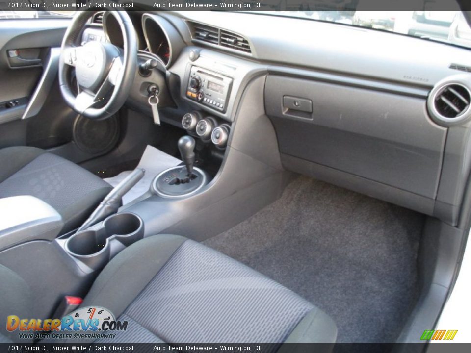 2012 Scion tC Super White / Dark Charcoal Photo #16