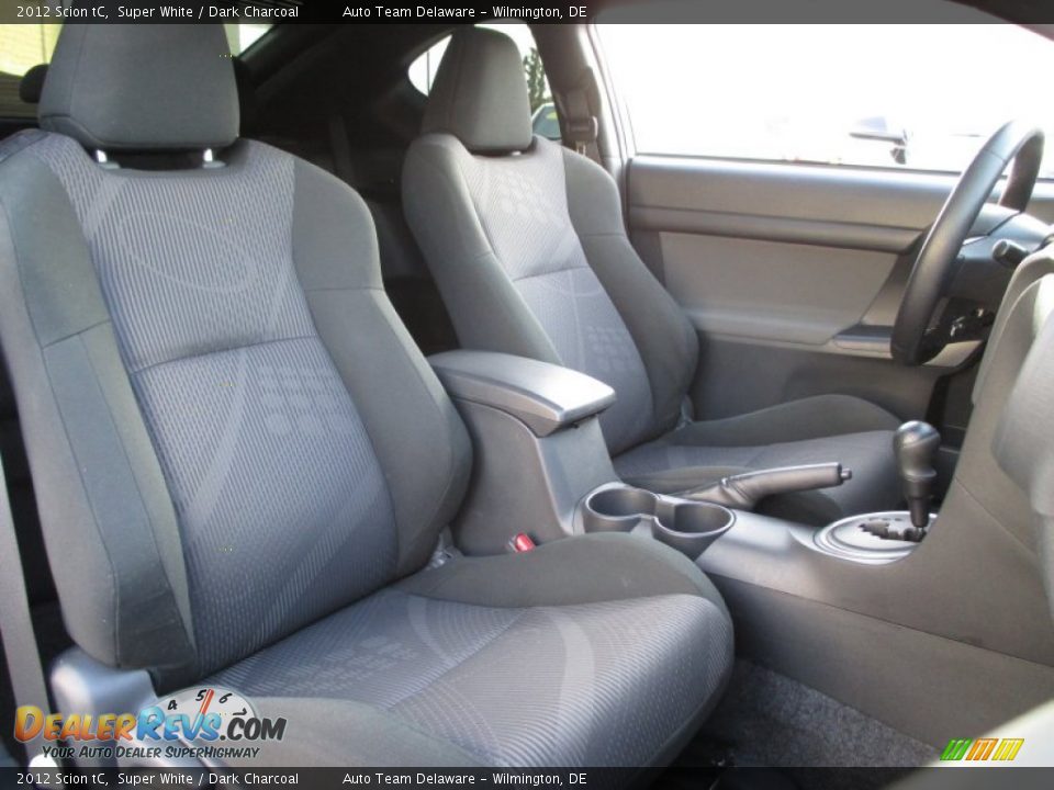 2012 Scion tC Super White / Dark Charcoal Photo #17