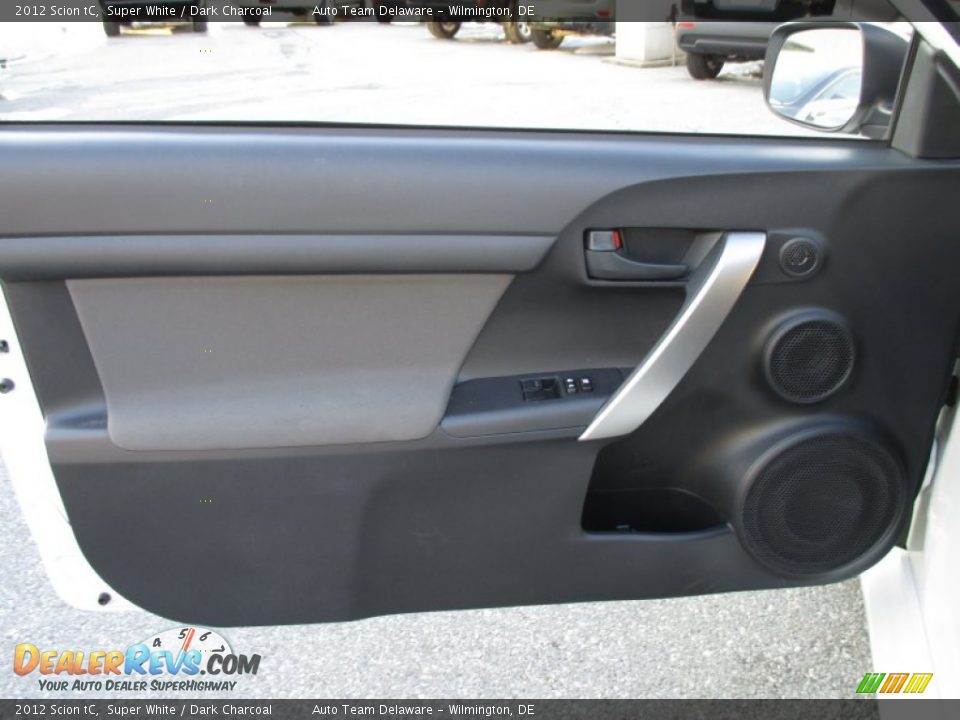 2012 Scion tC Super White / Dark Charcoal Photo #22