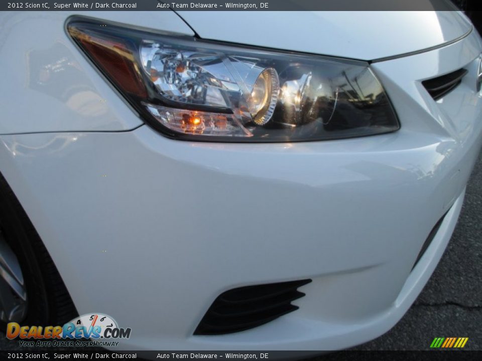 2012 Scion tC Super White / Dark Charcoal Photo #24