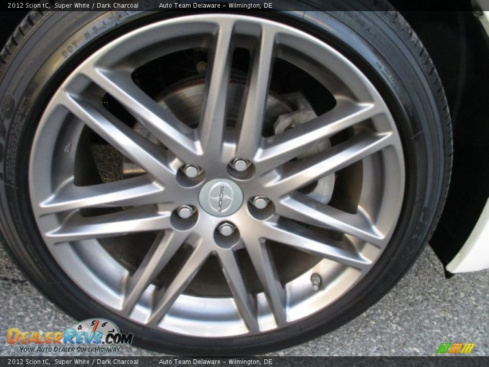 2012 Scion tC Super White / Dark Charcoal Photo #25