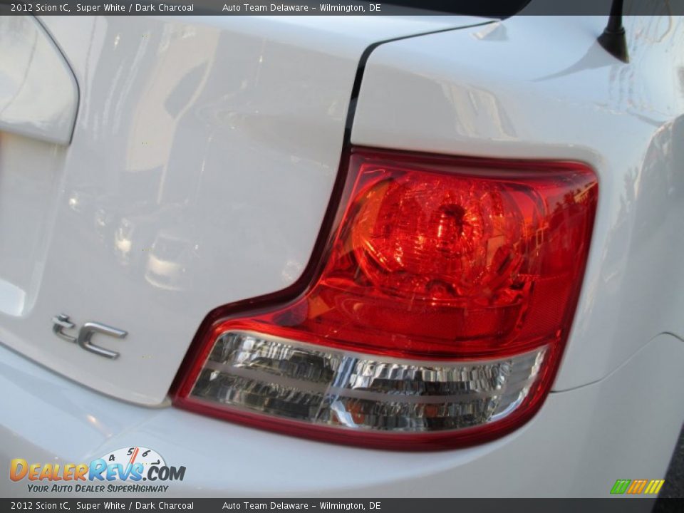 2012 Scion tC Super White / Dark Charcoal Photo #27