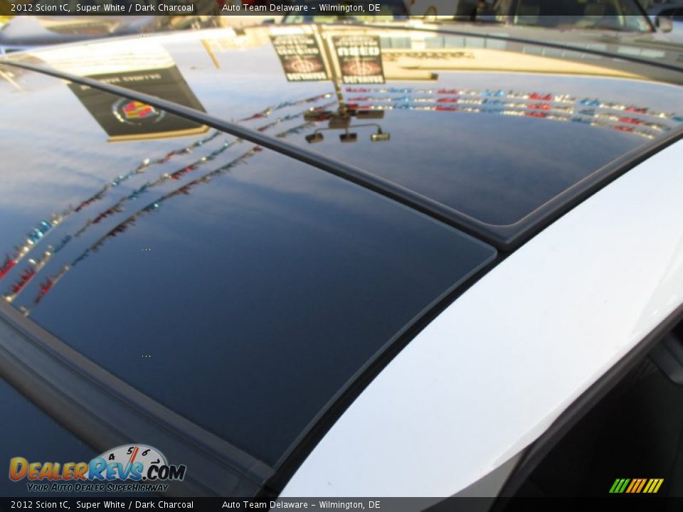 2012 Scion tC Super White / Dark Charcoal Photo #29