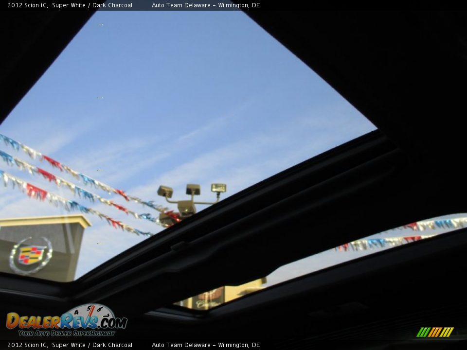2012 Scion tC Super White / Dark Charcoal Photo #33