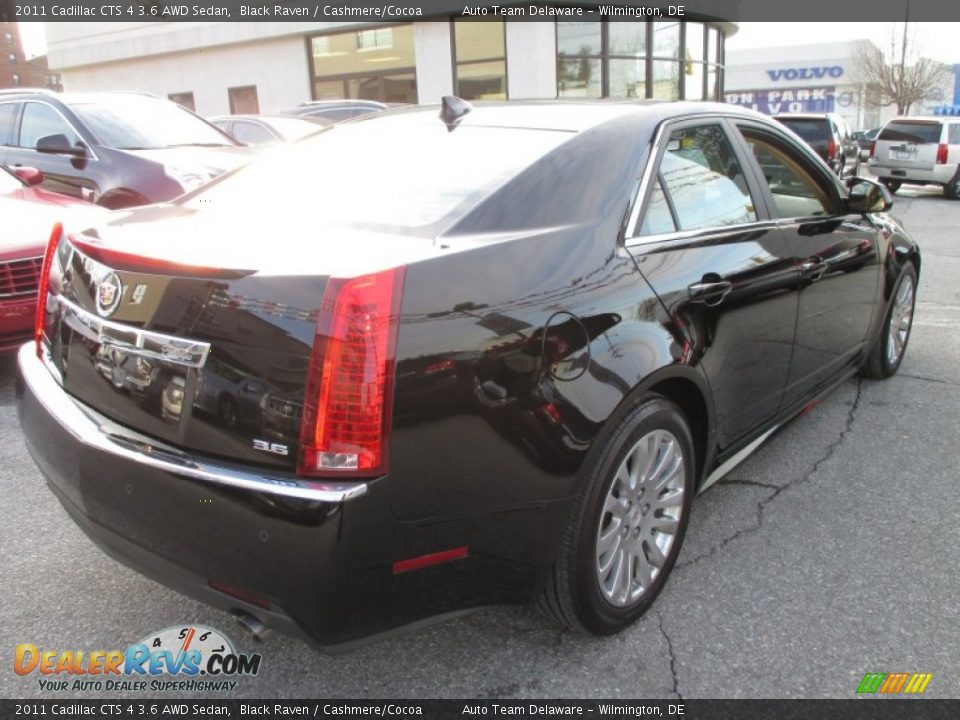 2011 Cadillac CTS 4 3.6 AWD Sedan Black Raven / Cashmere/Cocoa Photo #6