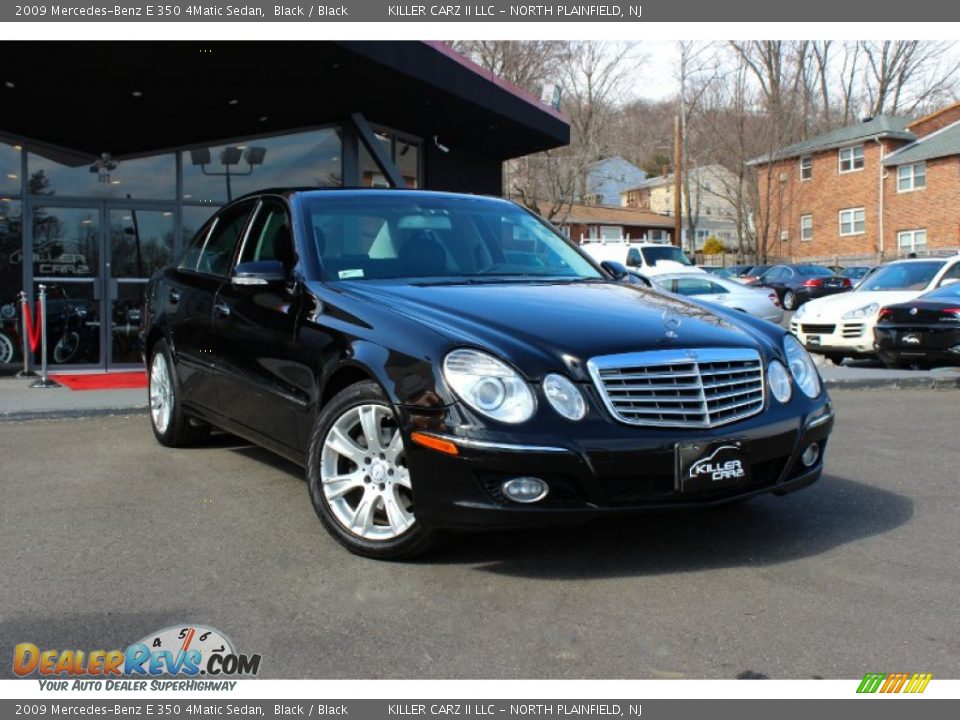 2009 Mercedes-Benz E 350 4Matic Sedan Black / Black Photo #1