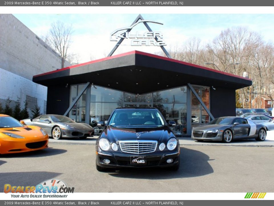 2009 Mercedes-Benz E 350 4Matic Sedan Black / Black Photo #2