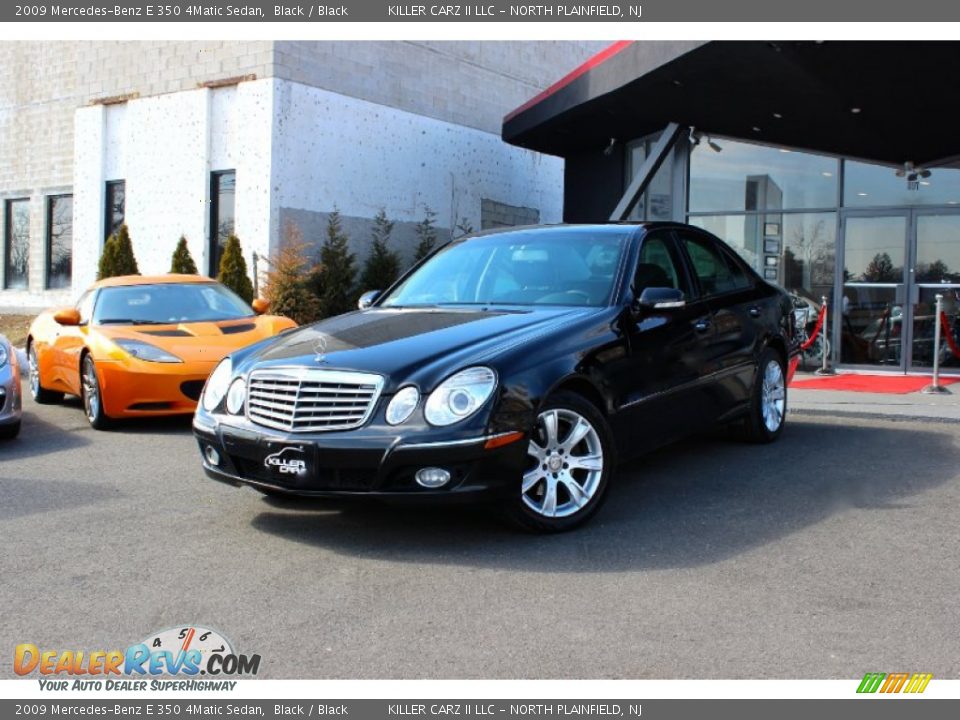2009 Mercedes-Benz E 350 4Matic Sedan Black / Black Photo #3