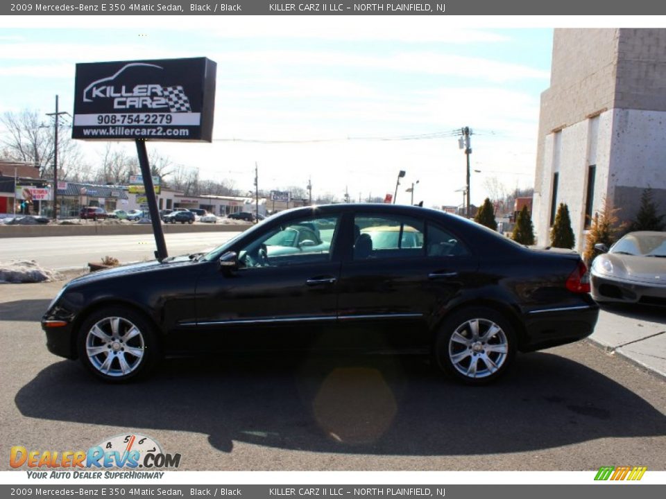 2009 Mercedes-Benz E 350 4Matic Sedan Black / Black Photo #4
