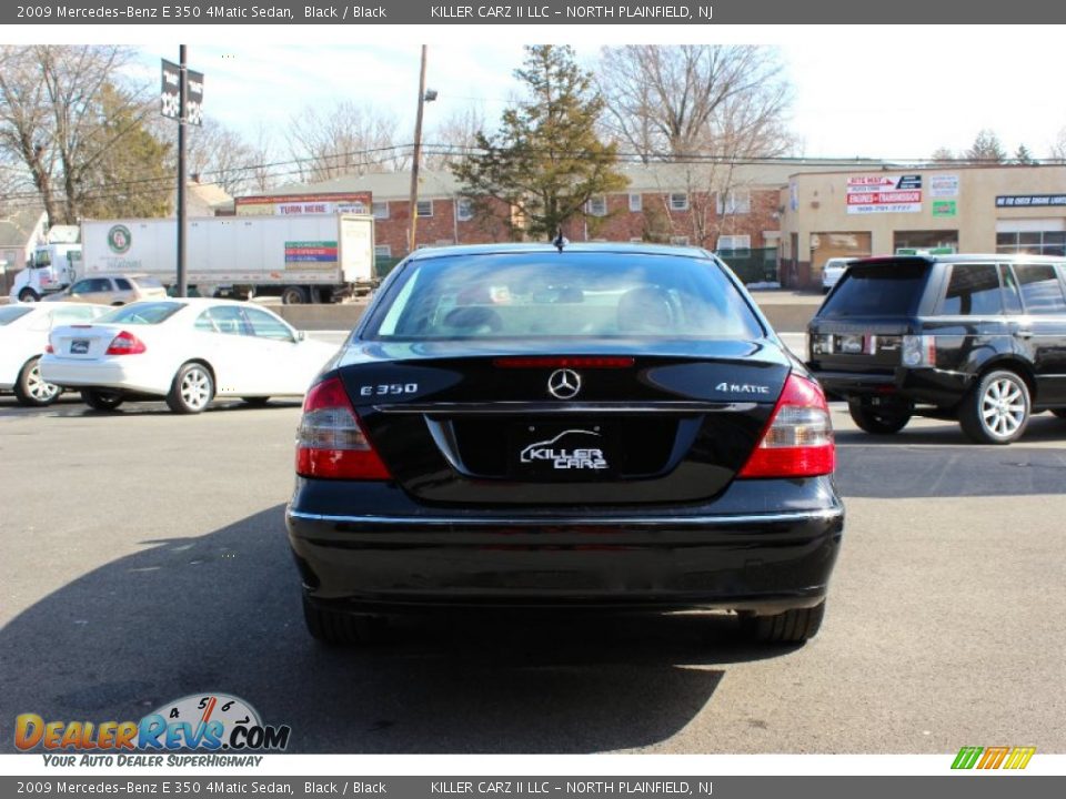2009 Mercedes-Benz E 350 4Matic Sedan Black / Black Photo #6