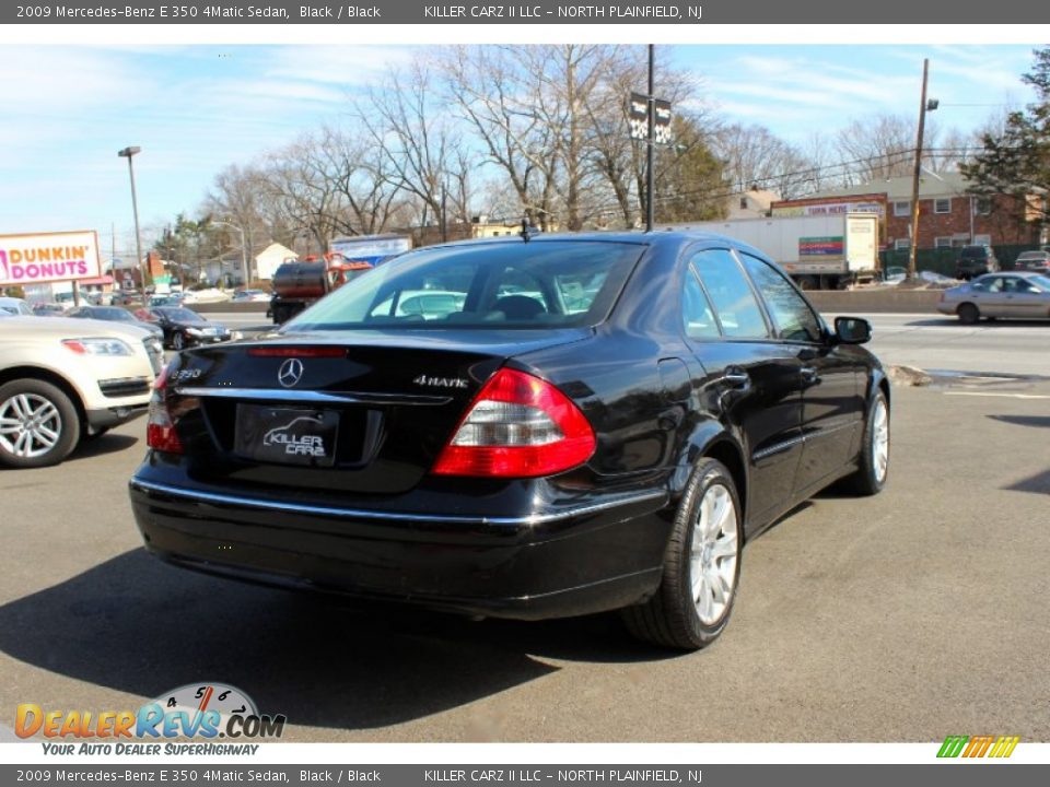 2009 Mercedes-Benz E 350 4Matic Sedan Black / Black Photo #7