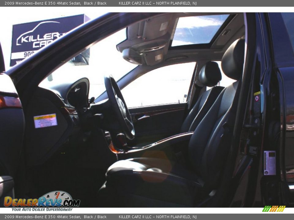 2009 Mercedes-Benz E 350 4Matic Sedan Black / Black Photo #13