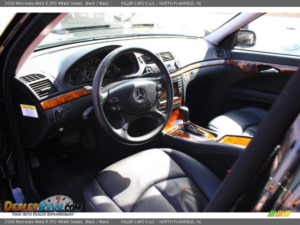 2009 Mercedes-Benz E 350 4Matic Sedan Black / Black Photo #14