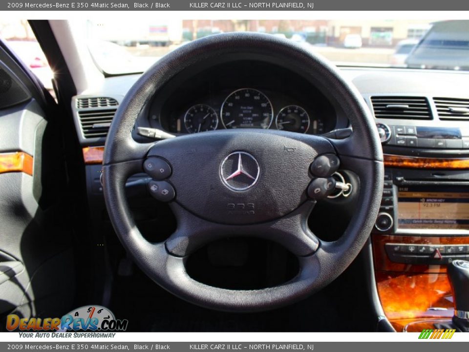 2009 Mercedes-Benz E 350 4Matic Sedan Black / Black Photo #15