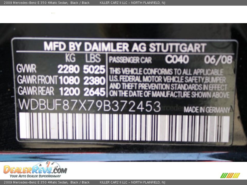 2009 Mercedes-Benz E 350 4Matic Sedan Black / Black Photo #33