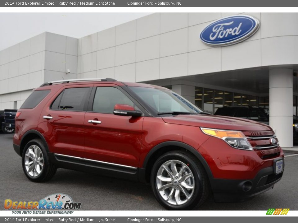 2014 Ford Explorer Limited Ruby Red / Medium Light Stone Photo #1