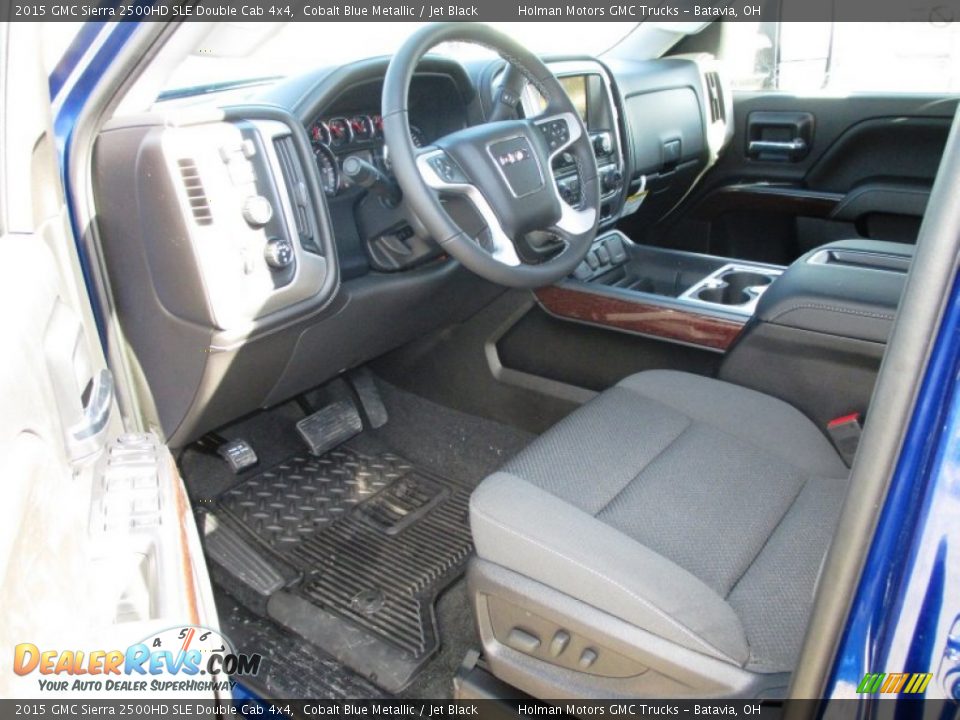 Jet Black Interior - 2015 GMC Sierra 2500HD SLE Double Cab 4x4 Photo #7