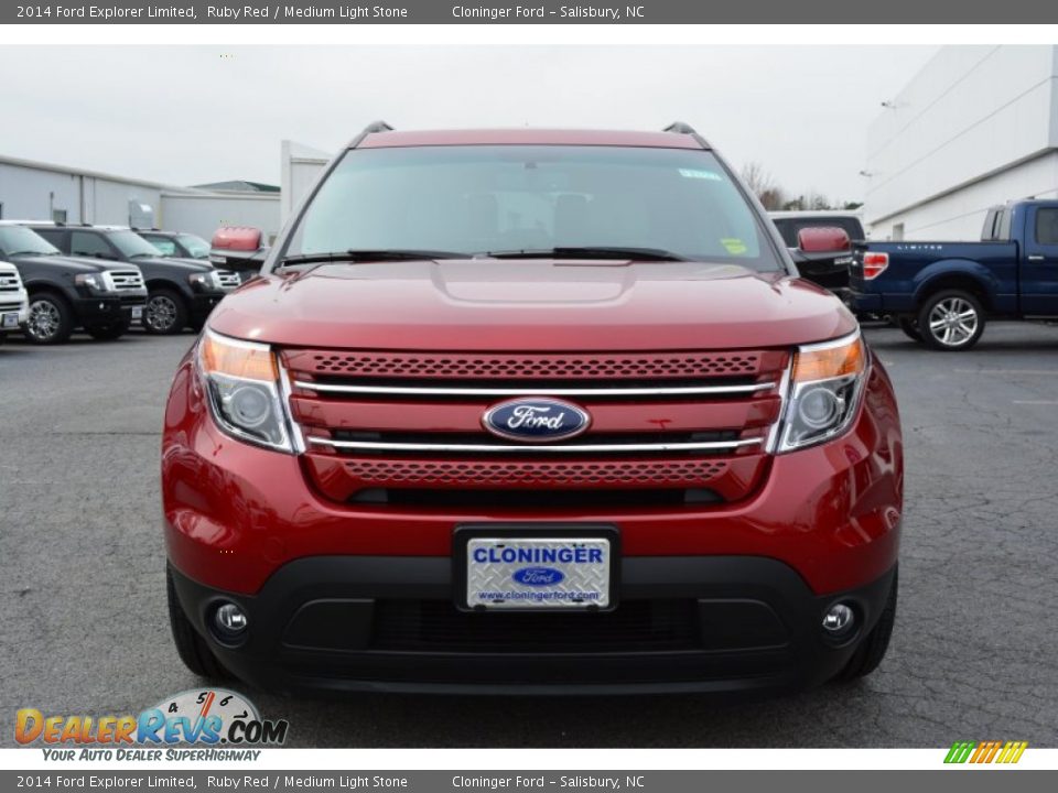 2014 Ford Explorer Limited Ruby Red / Medium Light Stone Photo #4