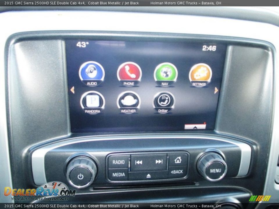 2015 GMC Sierra 2500HD SLE Double Cab 4x4 Cobalt Blue Metallic / Jet Black Photo #10