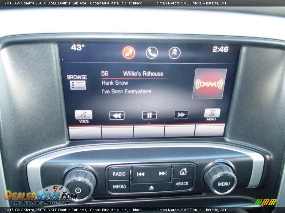 2015 GMC Sierra 2500HD SLE Double Cab 4x4 Cobalt Blue Metallic / Jet Black Photo #11