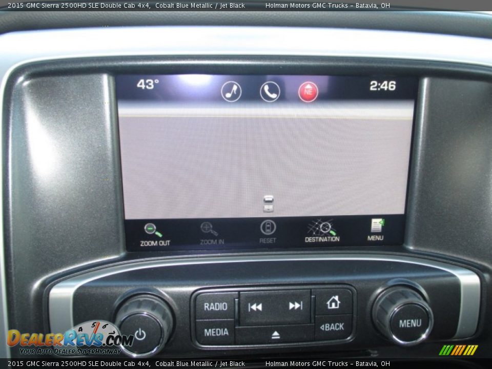 2015 GMC Sierra 2500HD SLE Double Cab 4x4 Cobalt Blue Metallic / Jet Black Photo #12