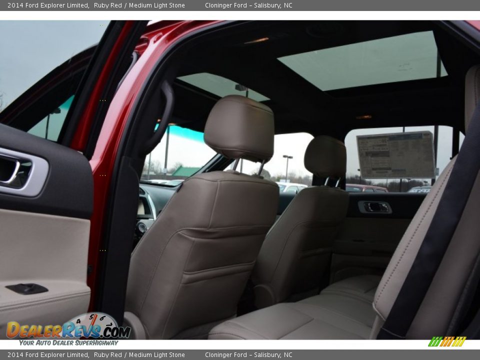 2014 Ford Explorer Limited Ruby Red / Medium Light Stone Photo #8