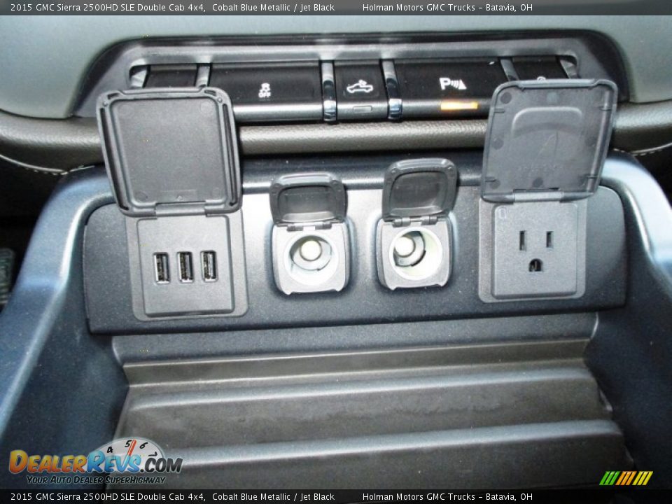 2015 GMC Sierra 2500HD SLE Double Cab 4x4 Cobalt Blue Metallic / Jet Black Photo #18