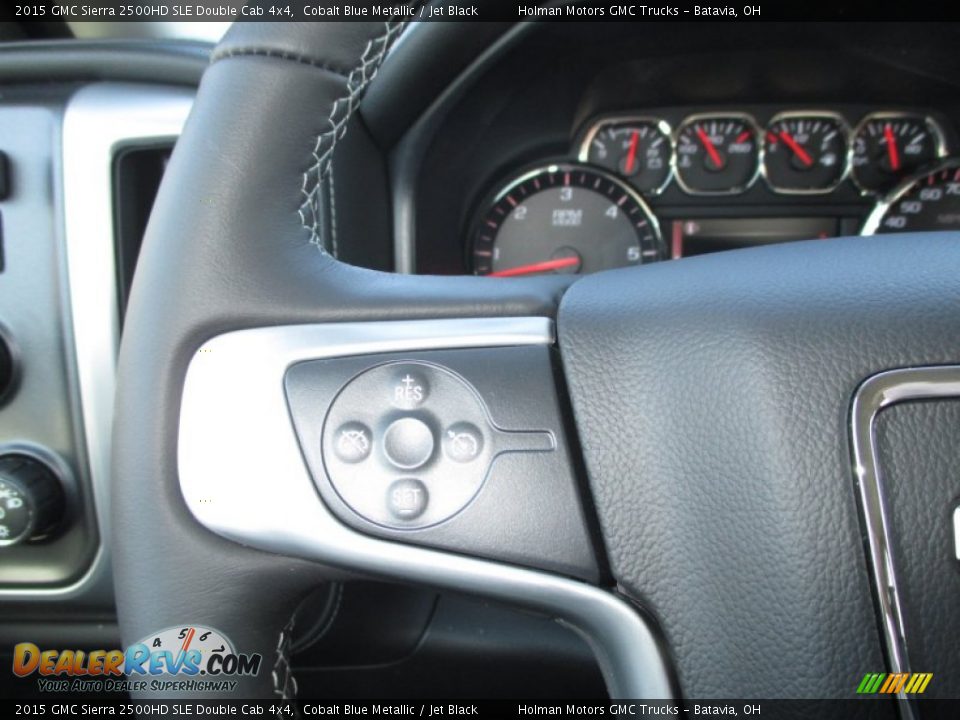 2015 GMC Sierra 2500HD SLE Double Cab 4x4 Cobalt Blue Metallic / Jet Black Photo #22