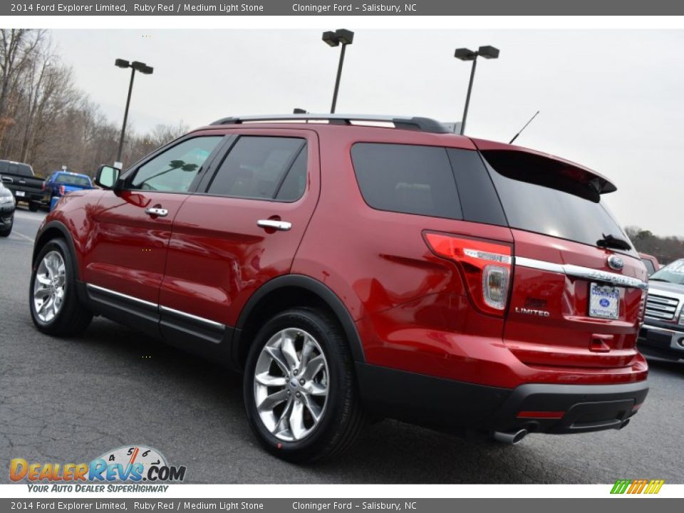 2014 Ford Explorer Limited Ruby Red / Medium Light Stone Photo #34