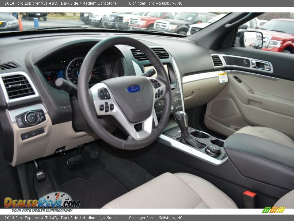 2014 Ford Explorer XLT 4WD Dark Side / Medium Light Stone Photo #7