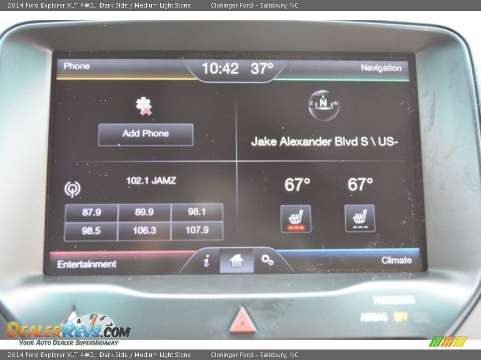 2014 Ford Explorer XLT 4WD Dark Side / Medium Light Stone Photo #14