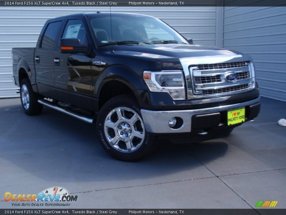 2014 Ford F150 XLT SuperCrew 4x4 Tuxedo Black / Steel Grey Photo #1