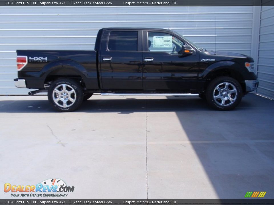 2014 Ford F150 XLT SuperCrew 4x4 Tuxedo Black / Steel Grey Photo #3