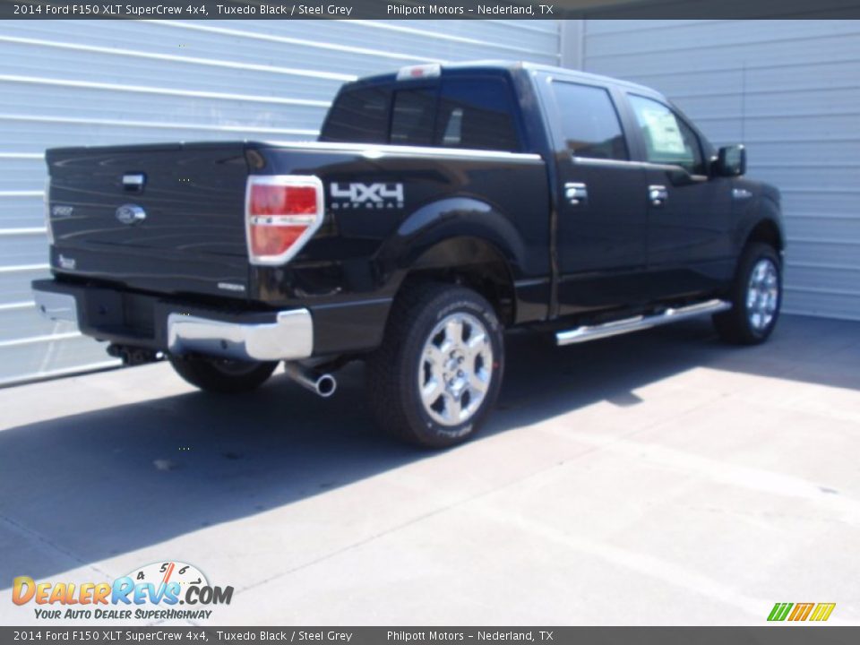 2014 Ford F150 XLT SuperCrew 4x4 Tuxedo Black / Steel Grey Photo #4
