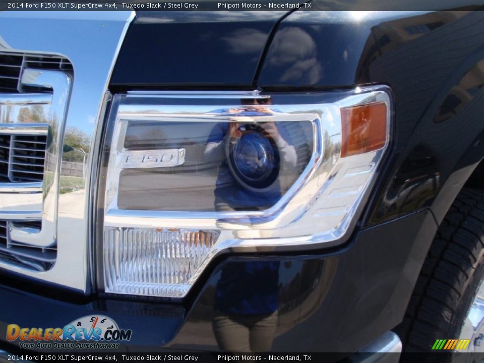 2014 Ford F150 XLT SuperCrew 4x4 Tuxedo Black / Steel Grey Photo #9