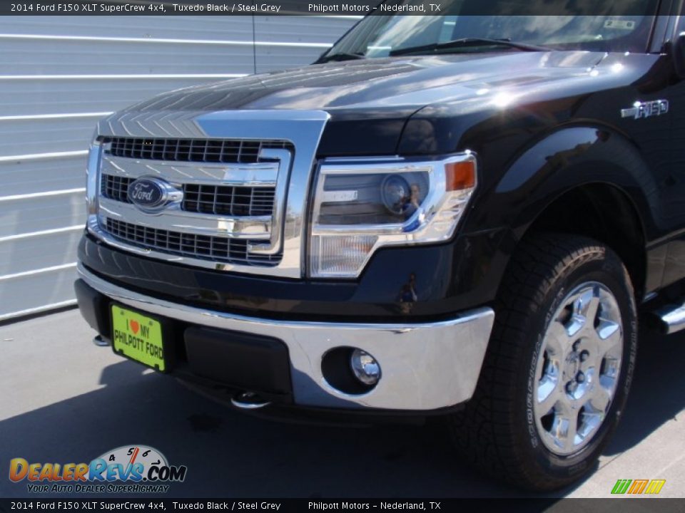 2014 Ford F150 XLT SuperCrew 4x4 Tuxedo Black / Steel Grey Photo #11