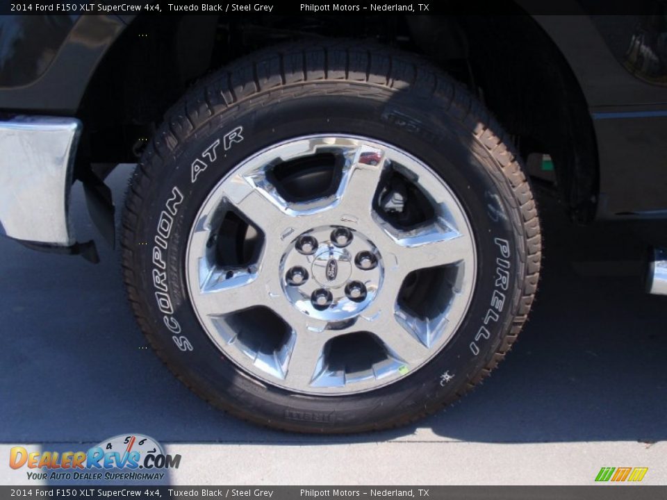2014 Ford F150 XLT SuperCrew 4x4 Tuxedo Black / Steel Grey Photo #12