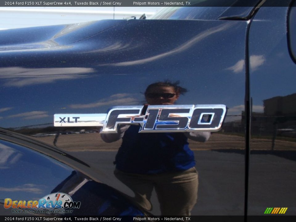 2014 Ford F150 XLT SuperCrew 4x4 Tuxedo Black / Steel Grey Photo #13