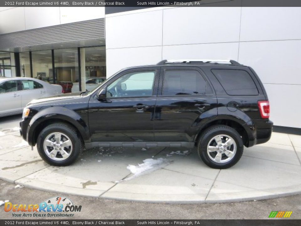 2012 Ford Escape Limited V6 4WD Ebony Black / Charcoal Black Photo #2