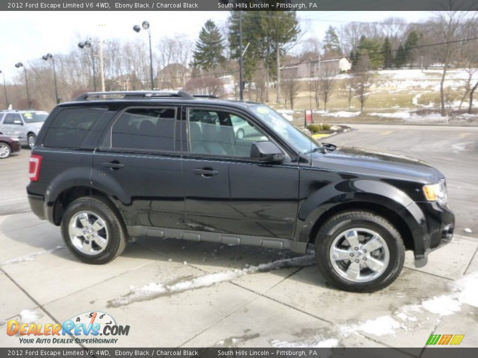 2012 Ford Escape Limited V6 4WD Ebony Black / Charcoal Black Photo #6