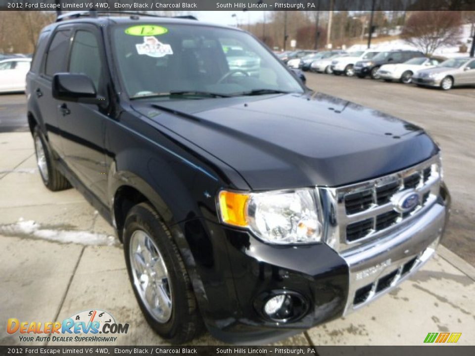2012 Ford Escape Limited V6 4WD Ebony Black / Charcoal Black Photo #7