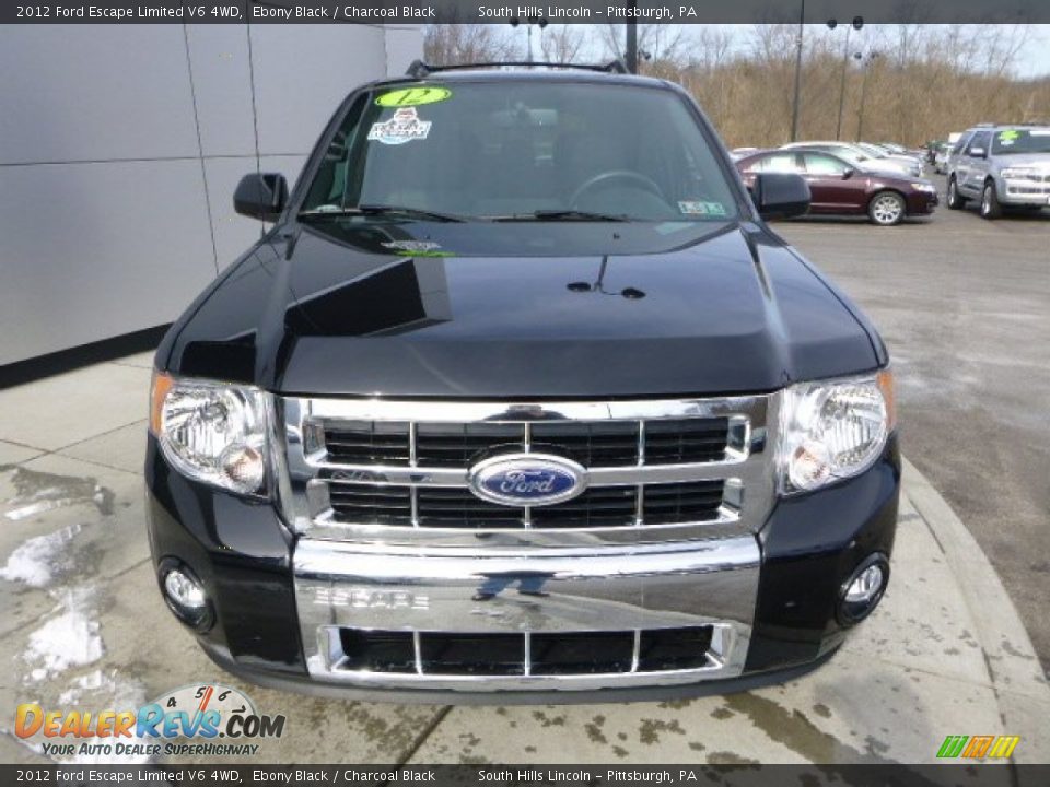 2012 Ford Escape Limited V6 4WD Ebony Black / Charcoal Black Photo #8