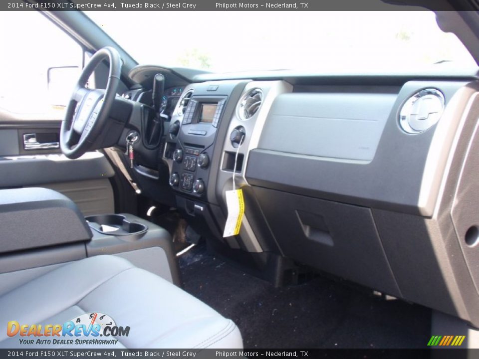 2014 Ford F150 XLT SuperCrew 4x4 Tuxedo Black / Steel Grey Photo #23