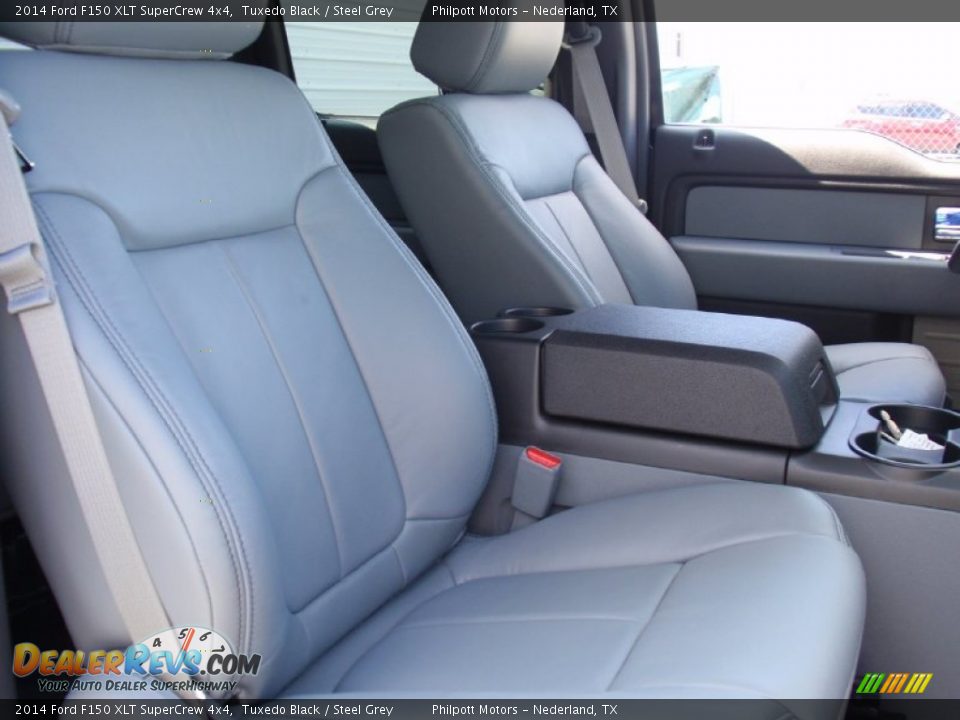 2014 Ford F150 XLT SuperCrew 4x4 Tuxedo Black / Steel Grey Photo #24